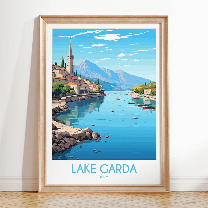 Lake Garda Souvenir Poster Print