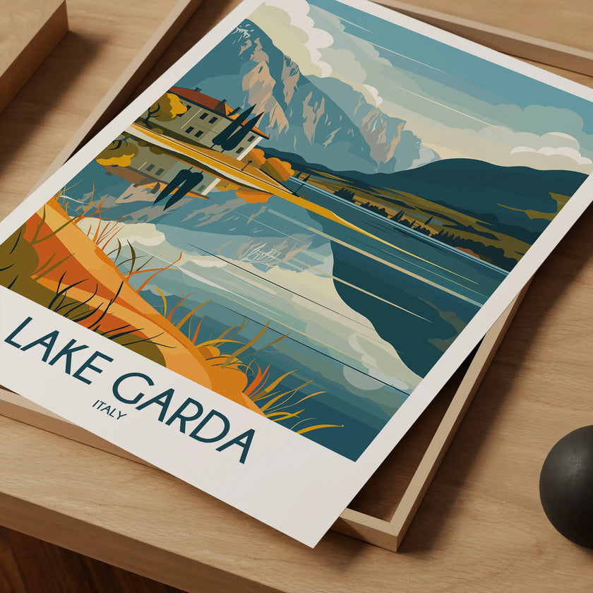 Lake Garda Vintage Style Print