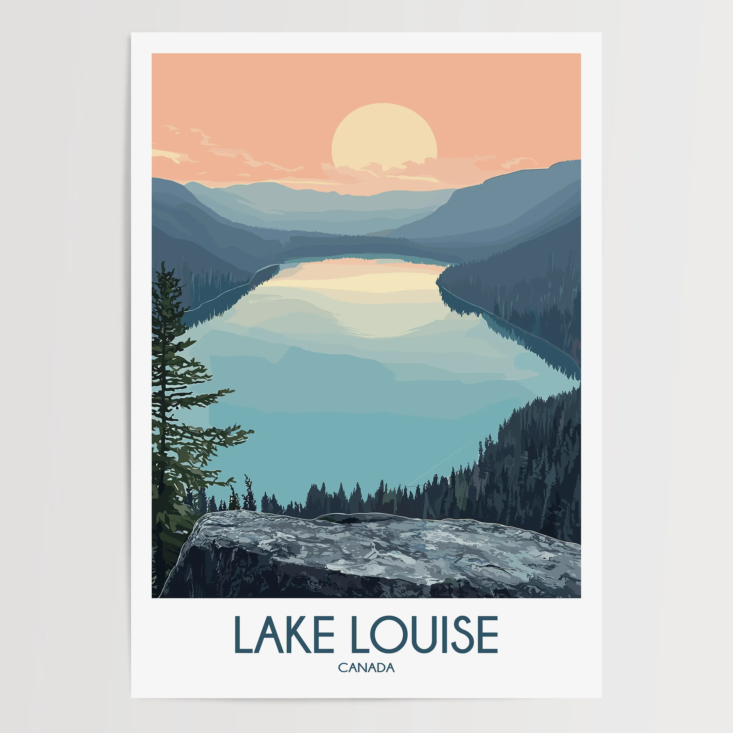 Lake Louise Minimalist Wall Art