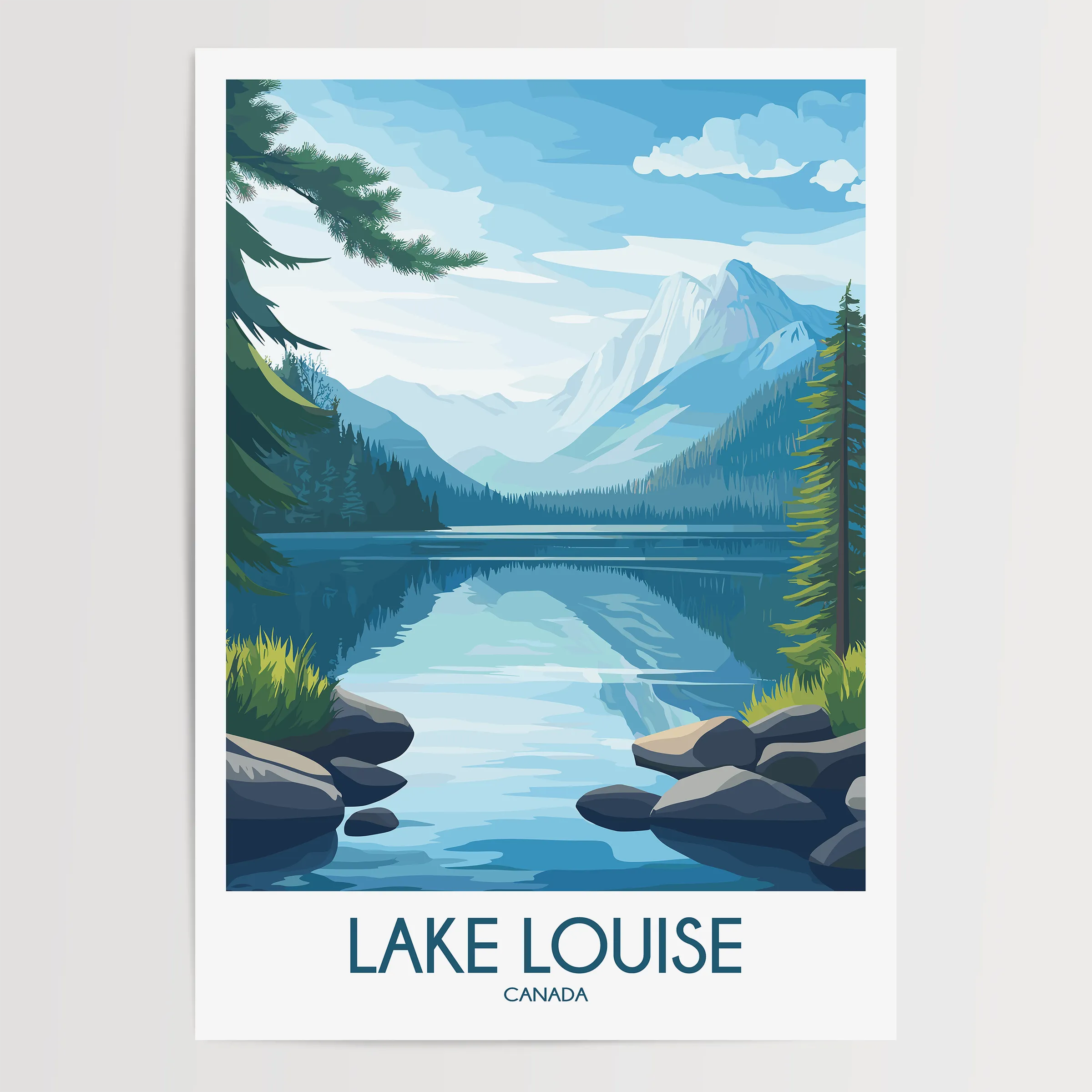 Lake Louise Modern Travel Poster