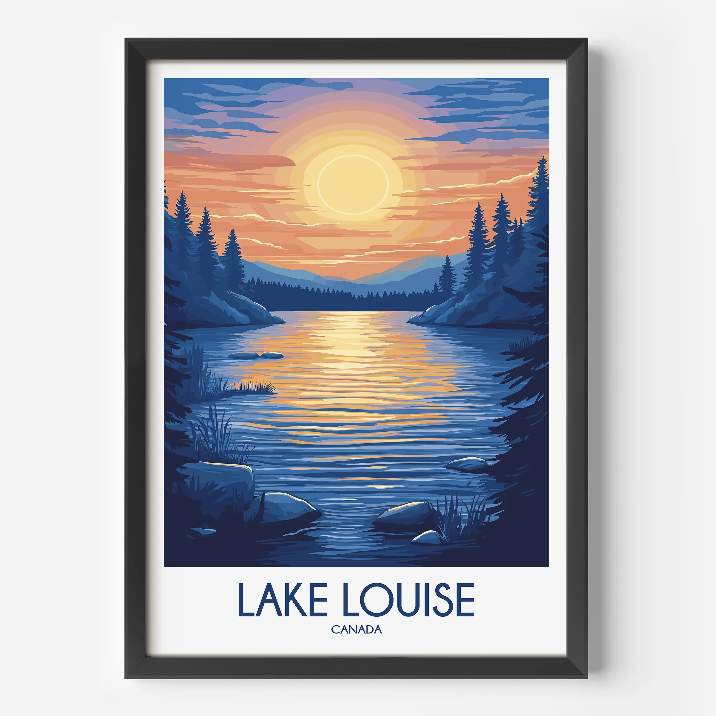 Lake Louise Modern Travel Poster