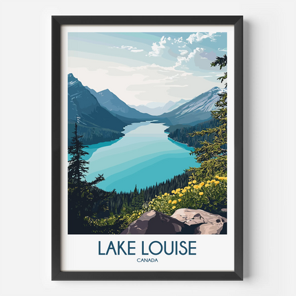 Lake Louise Modern Travel Poster
