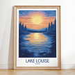 Lake Louise Retro Travel Illustration