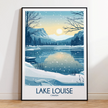 Lake Louise Retro Travel Illustration