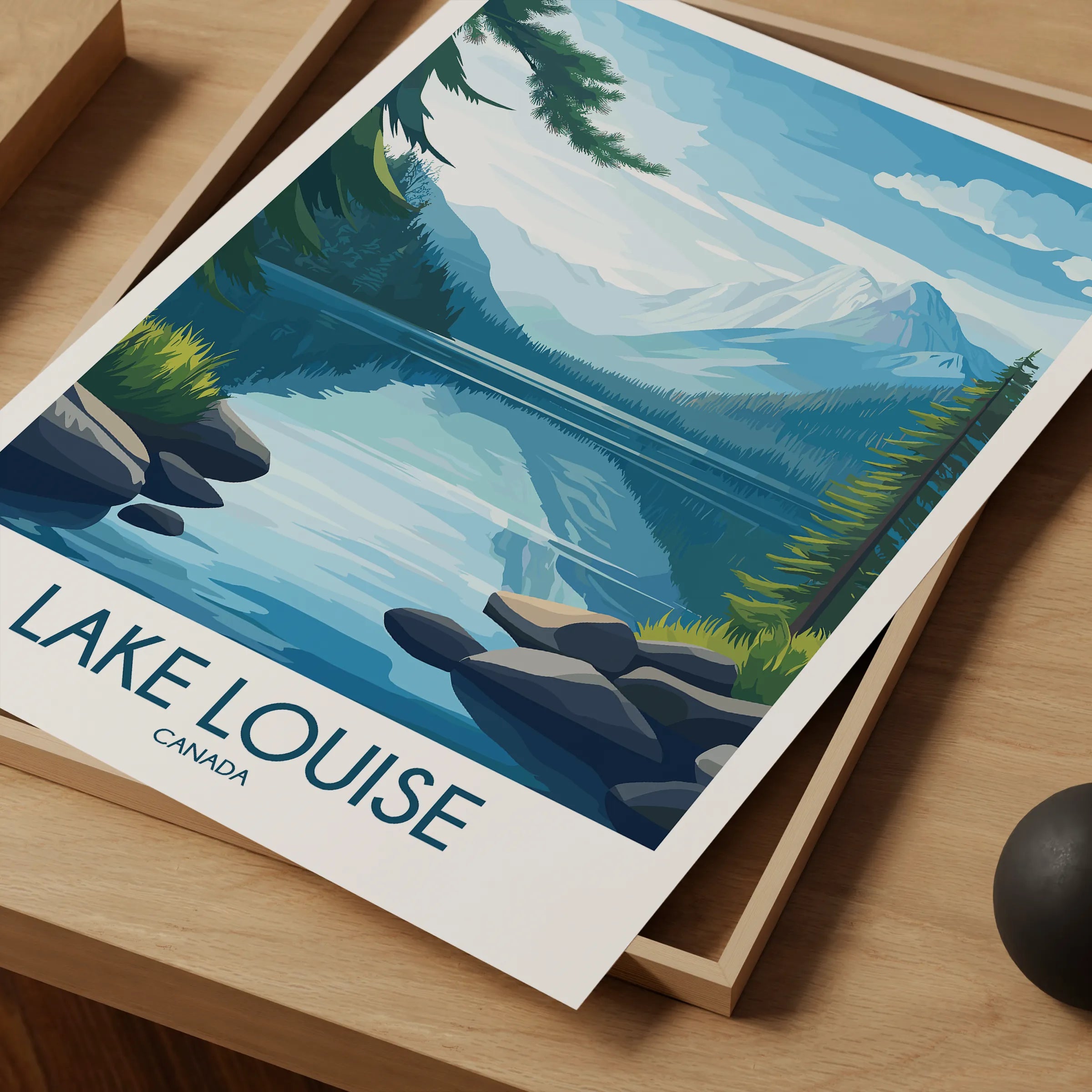 Lake Louise Scenic Landscape Art