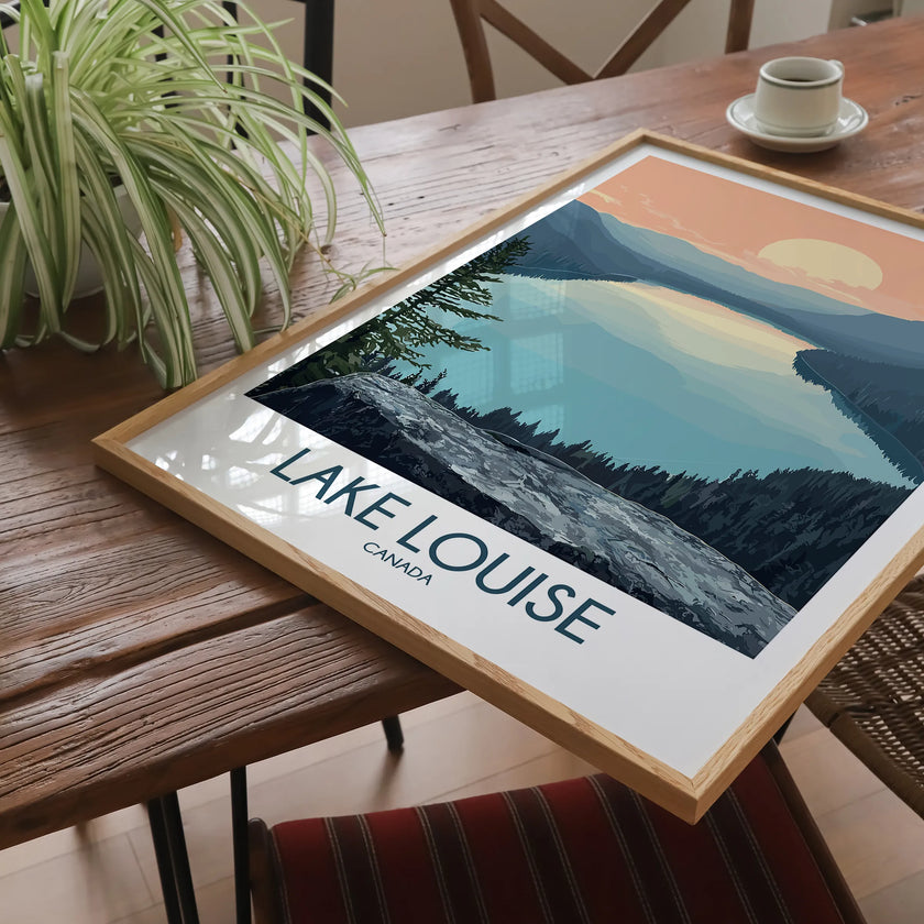 Lake Louise Scenic Landscape Art