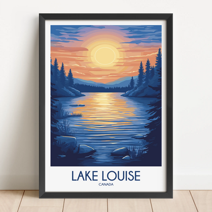 Lake Louise Scenic Landscape Art