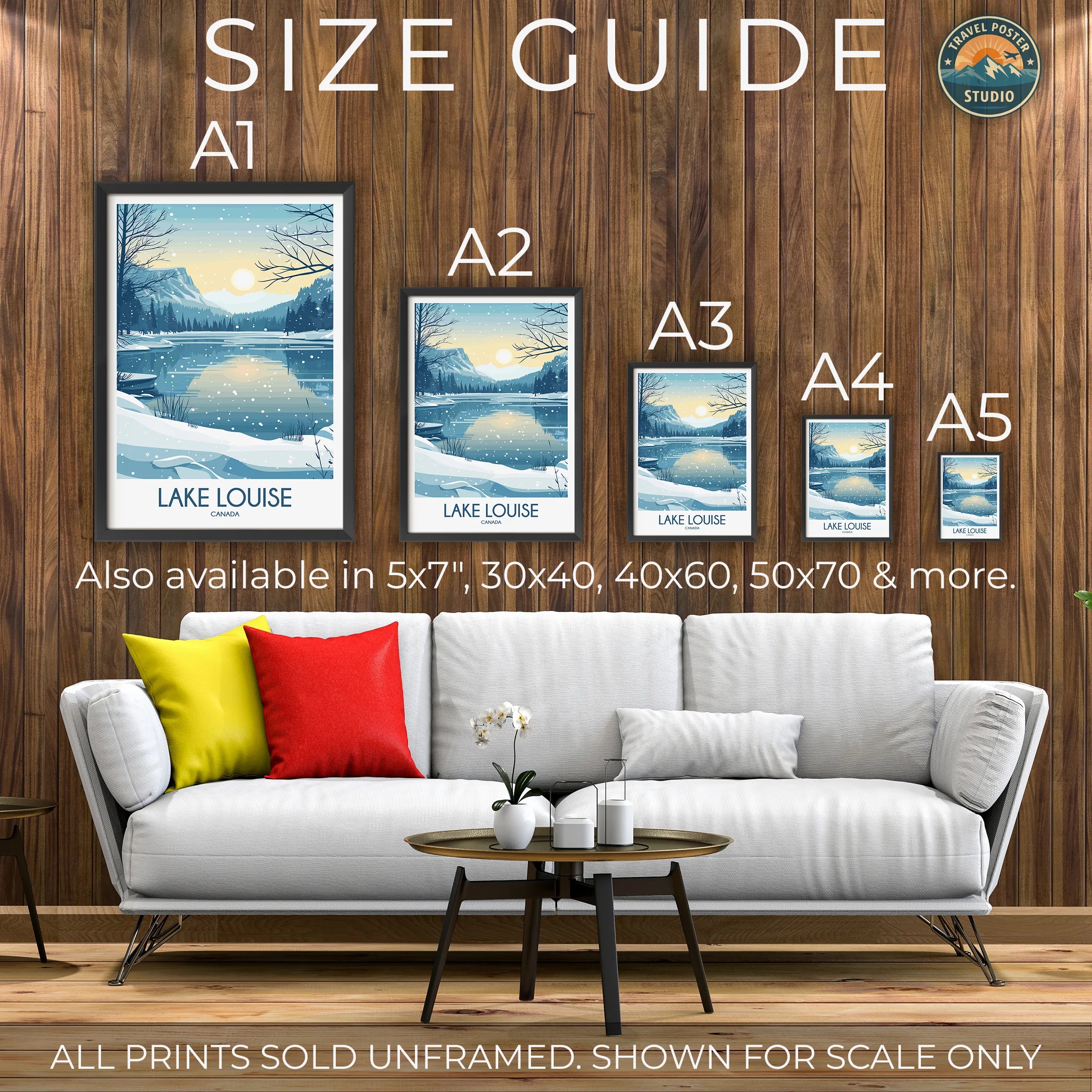 Lake Louise Vintage Style Print