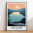 Lake Louise Vintage Style Print