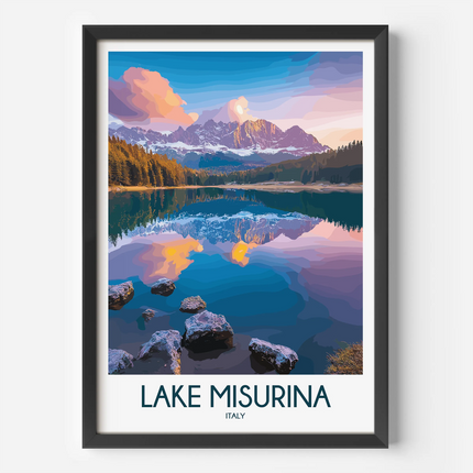 Lake Misurina Destination Art Gift