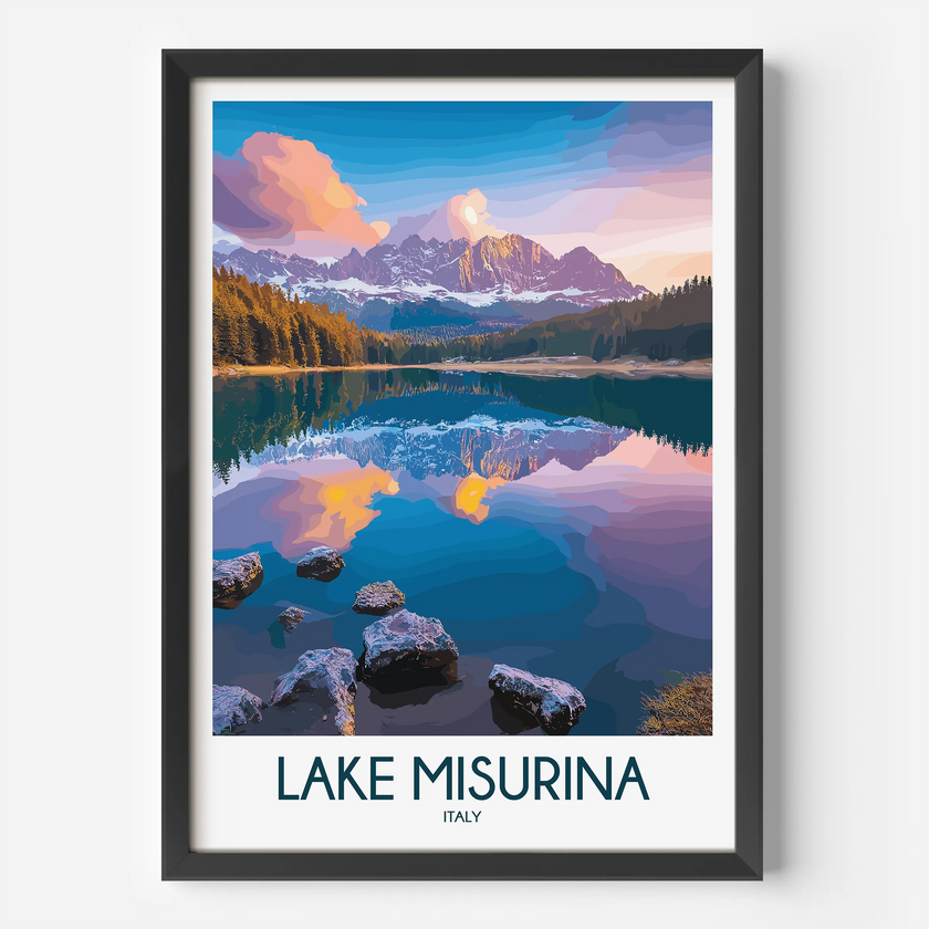 Lake Misurina Destination Art Gift