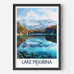 Lake Misurina Modern Travel Poster