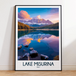 Lake Misurina Modern Travel Poster
