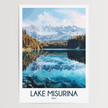 Lake Misurina Souvenir Poster Print