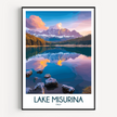 Lake Misurina Vintage Style Print