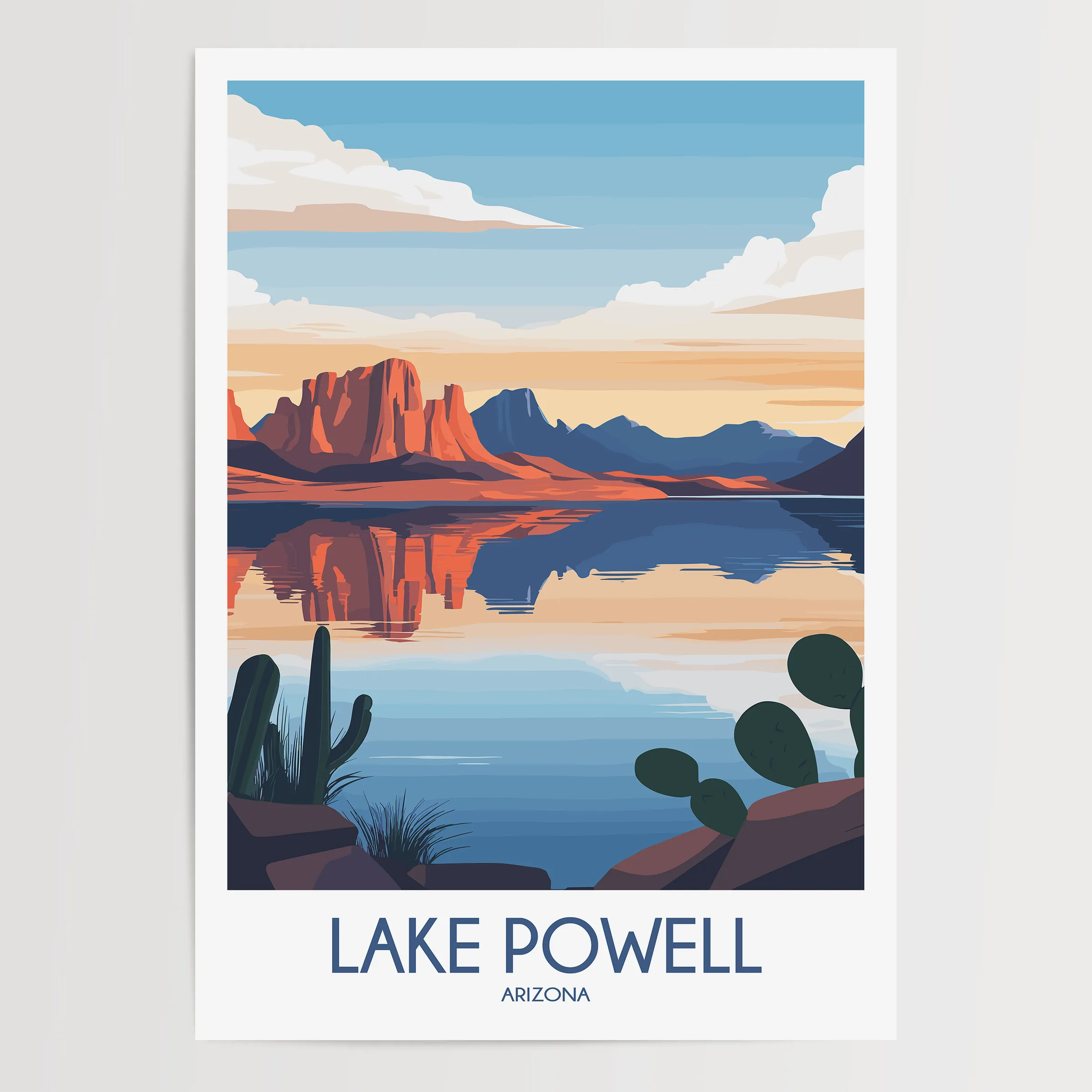 Lake Powell Vintage Style Print