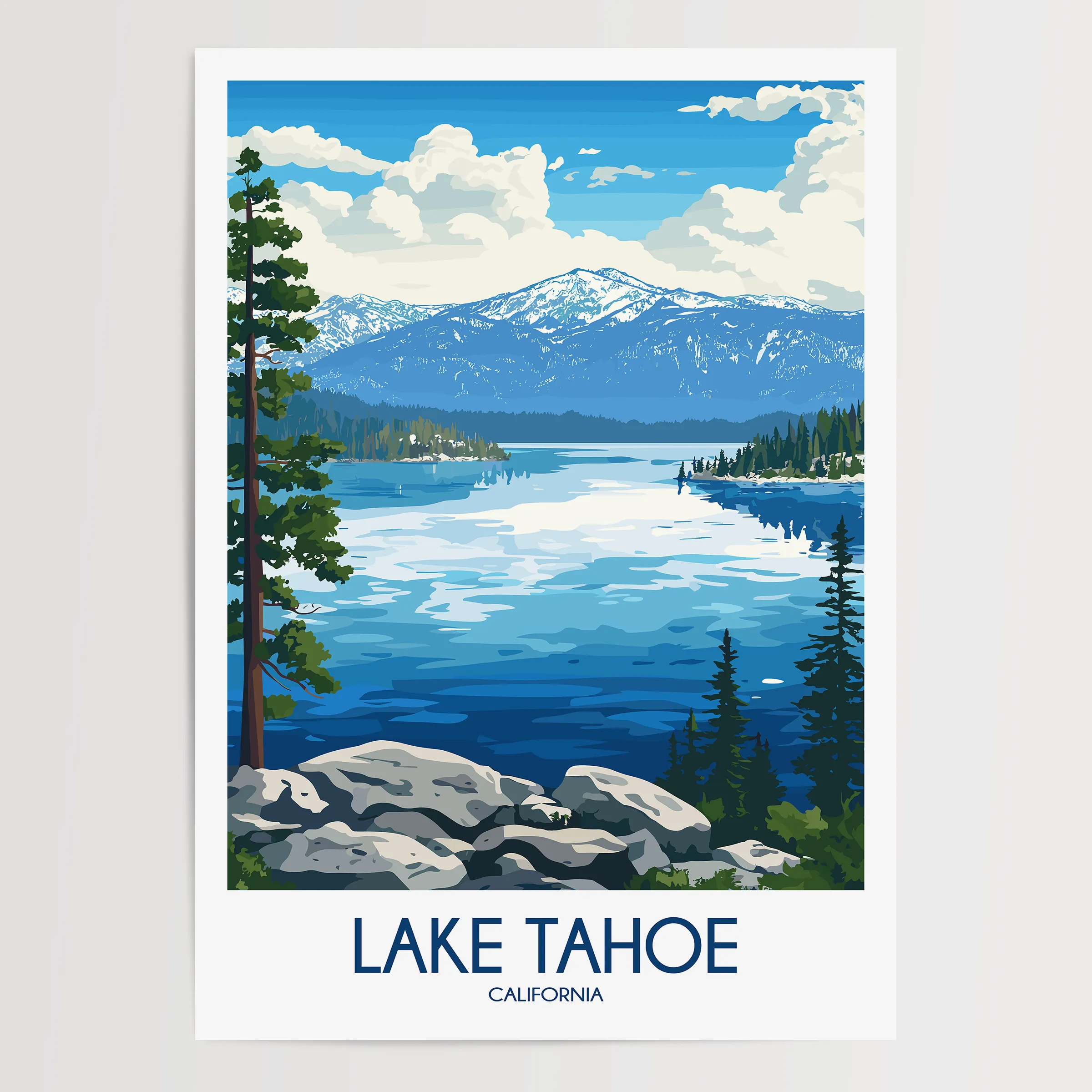 Lake Tahoe Destination Art Gift
