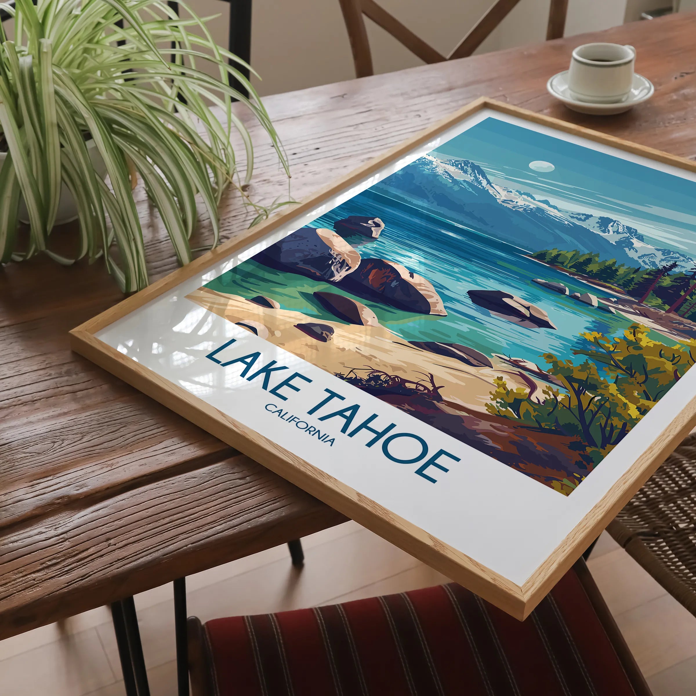 Lake Tahoe Minimalist Wall Art