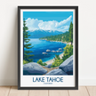 Lake Tahoe Modern Travel Poster