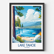 Lake Tahoe Modern Travel Poster