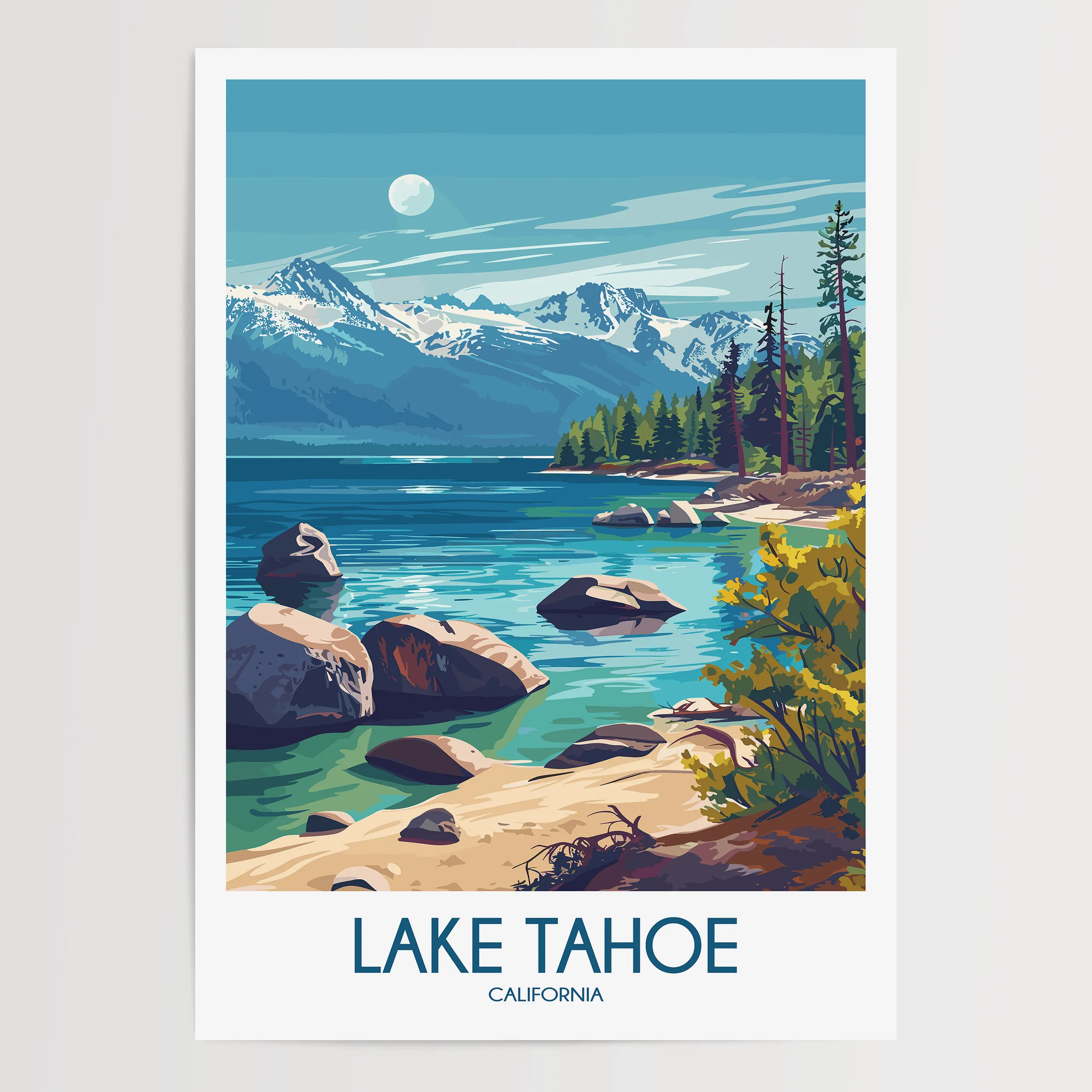 Lake Tahoe Souvenir Poster Print