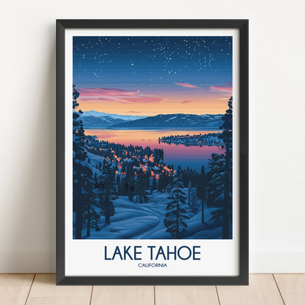 Lake Tahoe Souvenir Poster Print