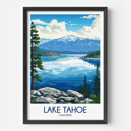 Lake Tahoe Souvenir Poster Print