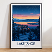 Lake Tahoe Vintage Style Print