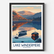Lake Windermere Modern Travel Poster