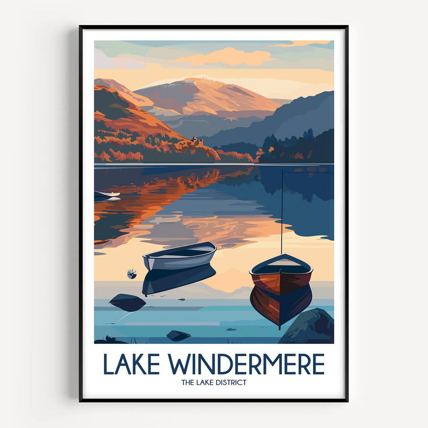 Lake Windermere Souvenir Poster Print