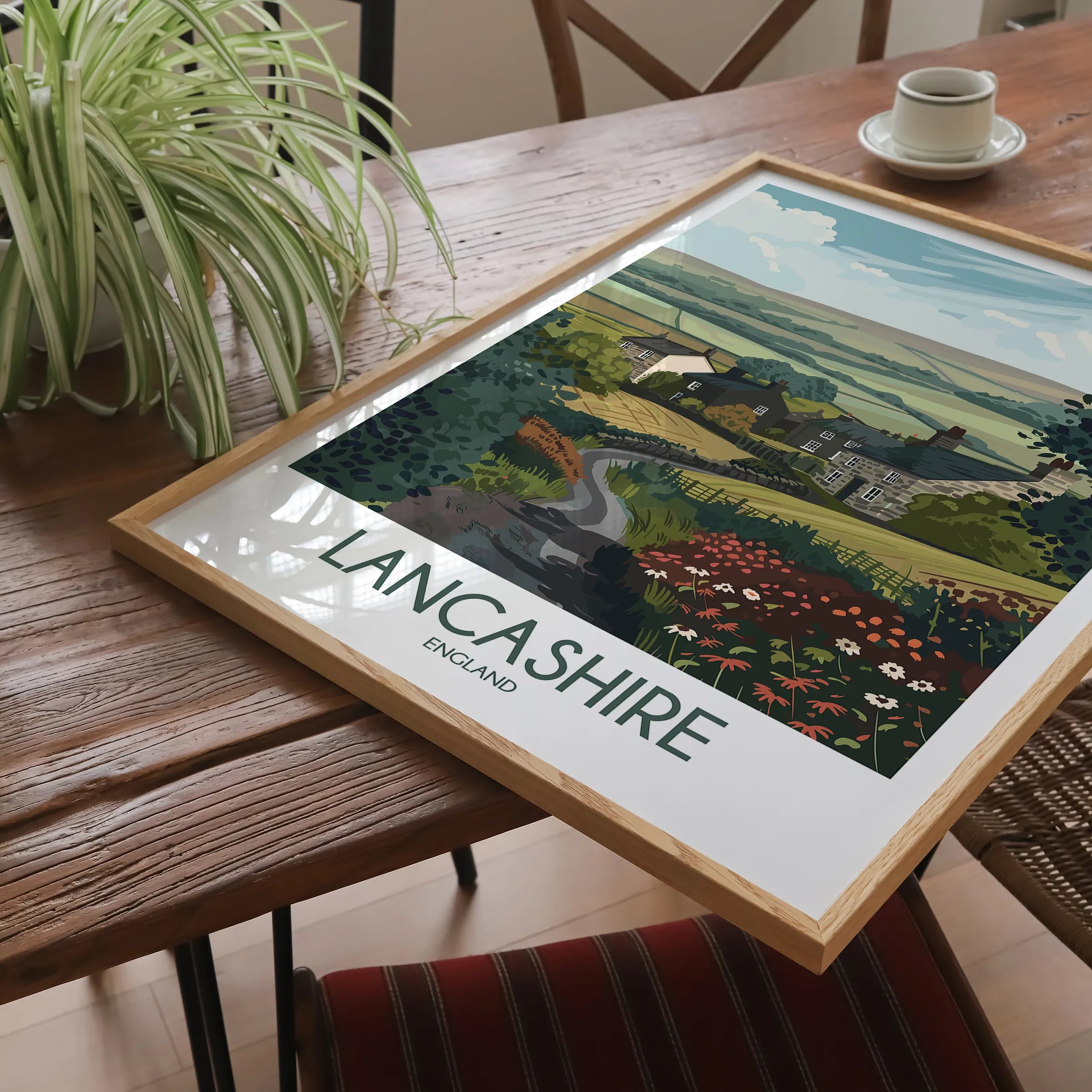 Lancashire Retro Travel Illustration