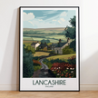Lancashire Souvenir Poster Print