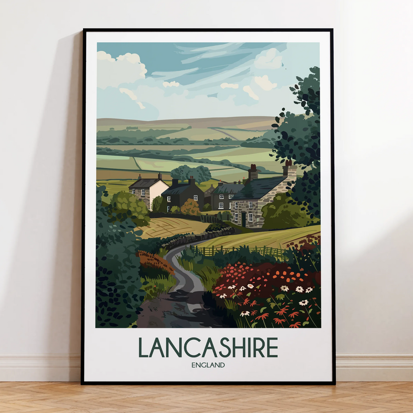Lancashire Souvenir Poster Print