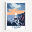 Lands End Modern Travel Poster