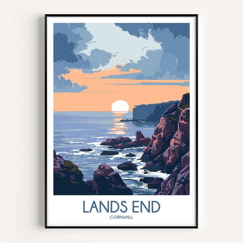 Lands End Modern Travel Poster