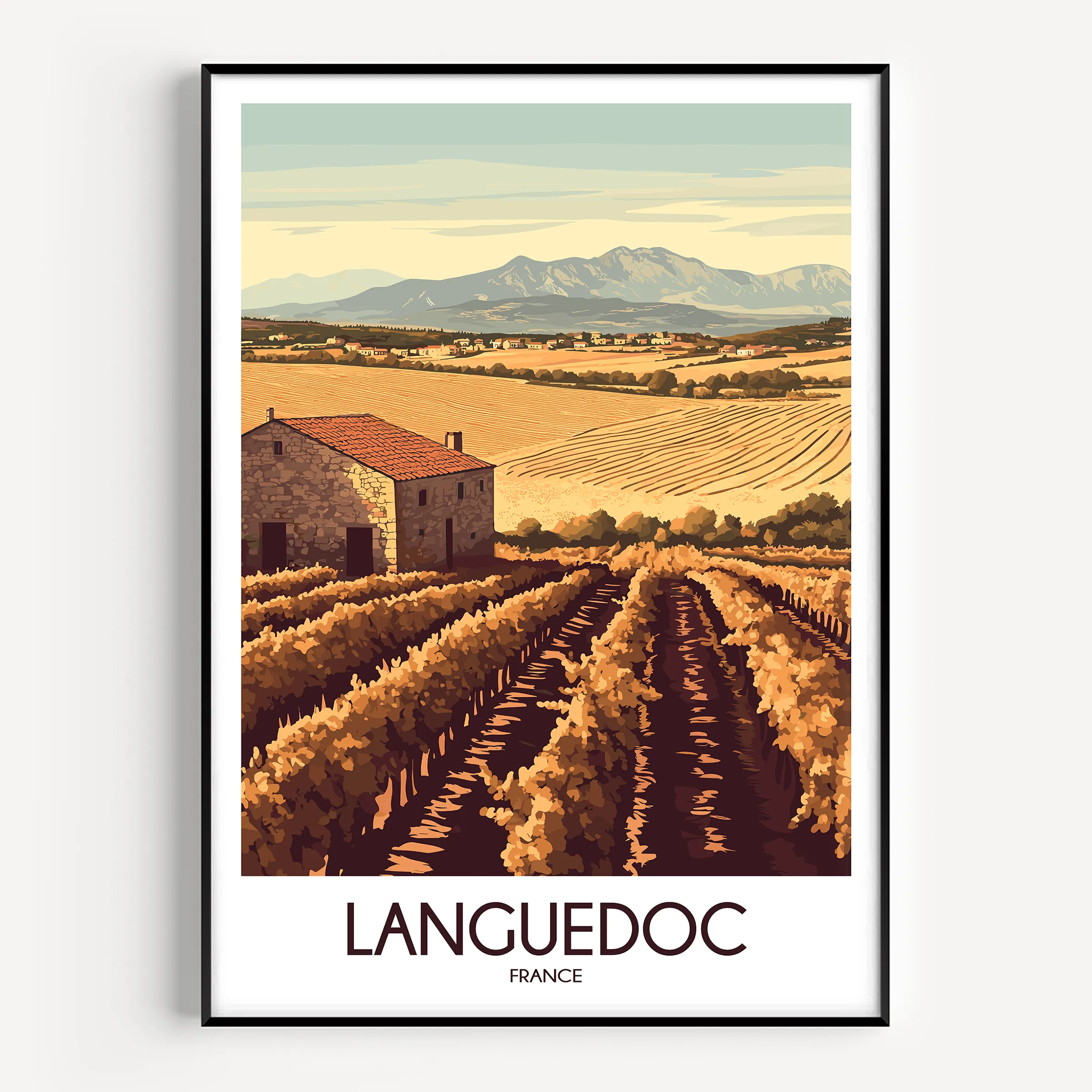 Languedoc Destination Art Gift