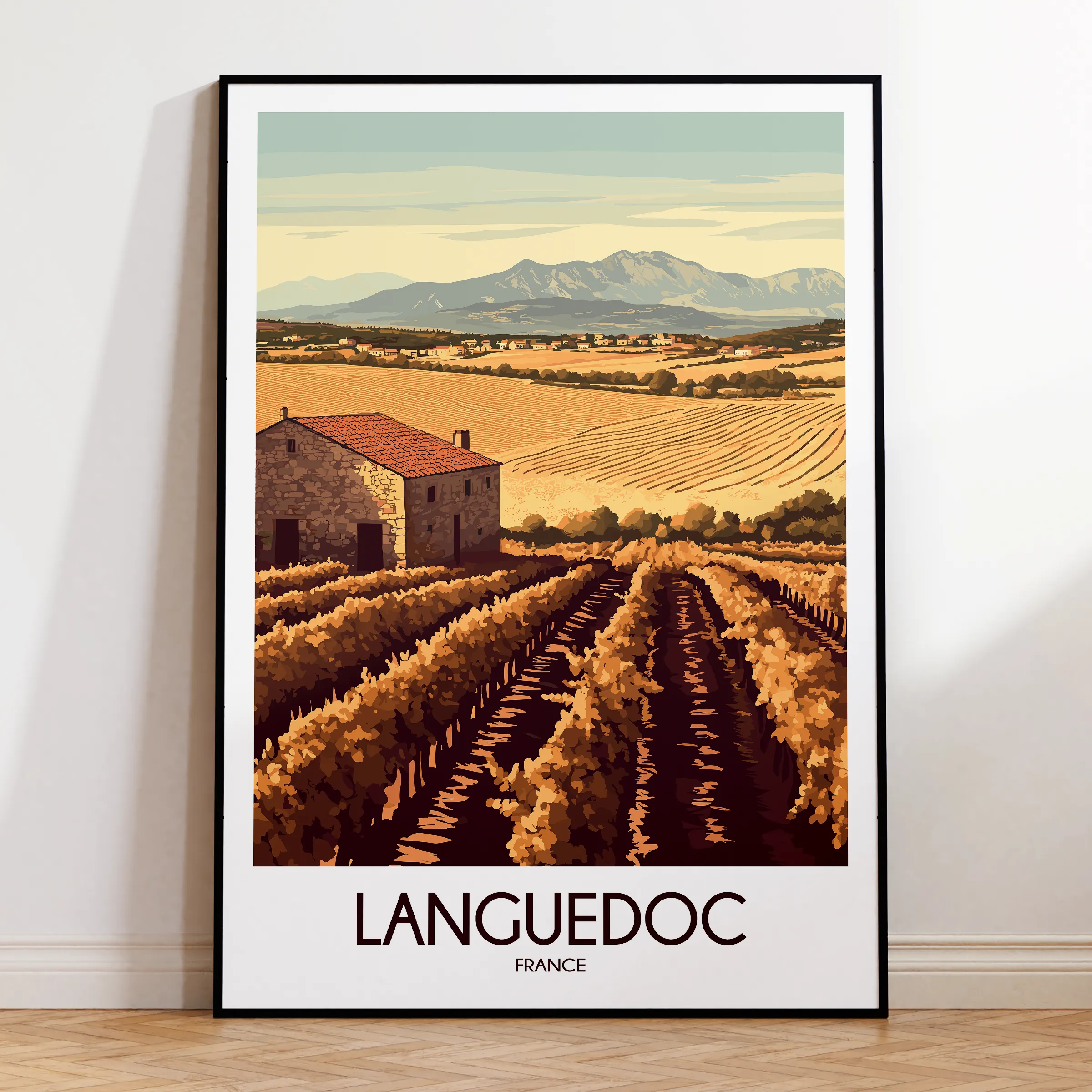 Languedoc Modern Travel Poster