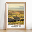 Languedoc Retro Travel Illustration
