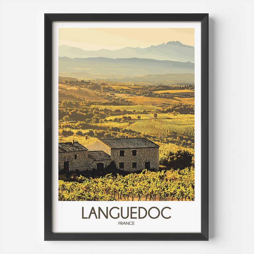 Languedoc Vintage Style Print