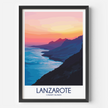 Lanzarote Retro Travel Illustration