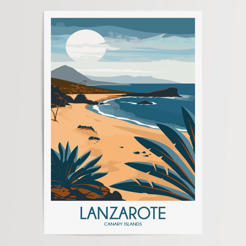 Lanzarote Vintage Style Print