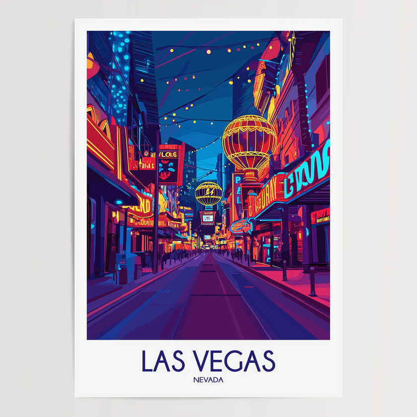 Las Vegas Vintage Style Print