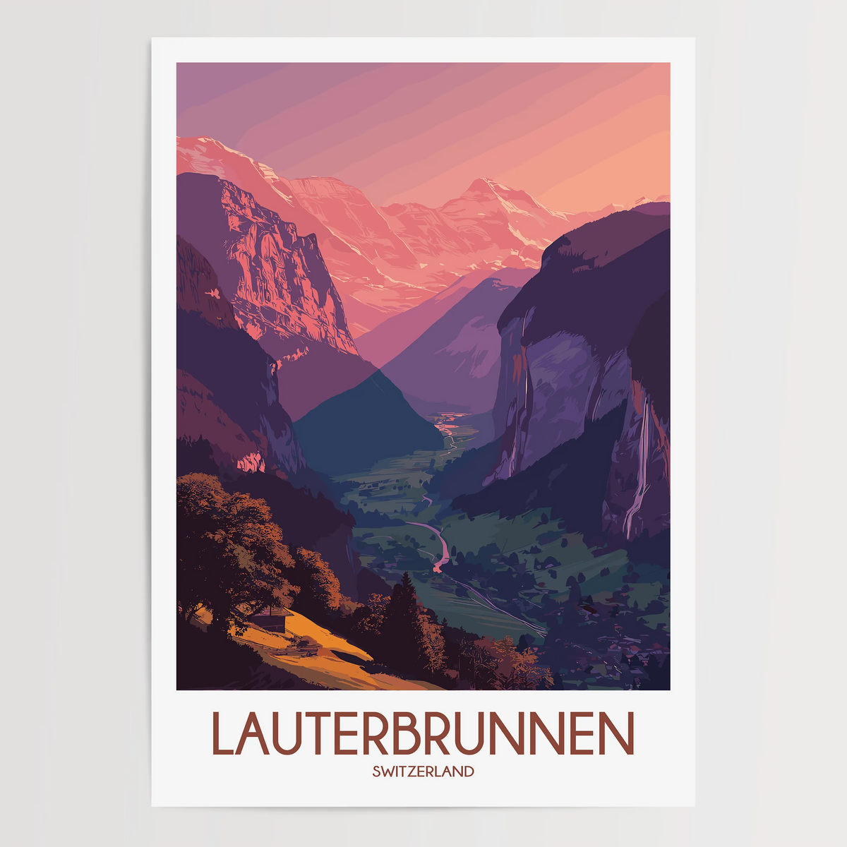 Lauterbrunnen Destination Art Gift