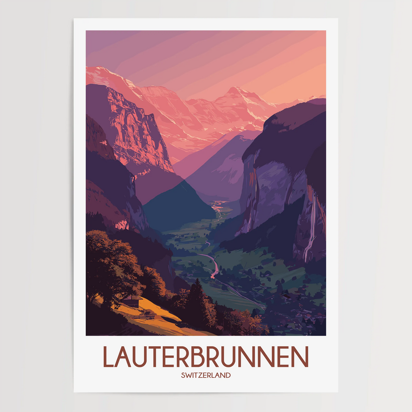 Lauterbrunnen Destination Art Gift