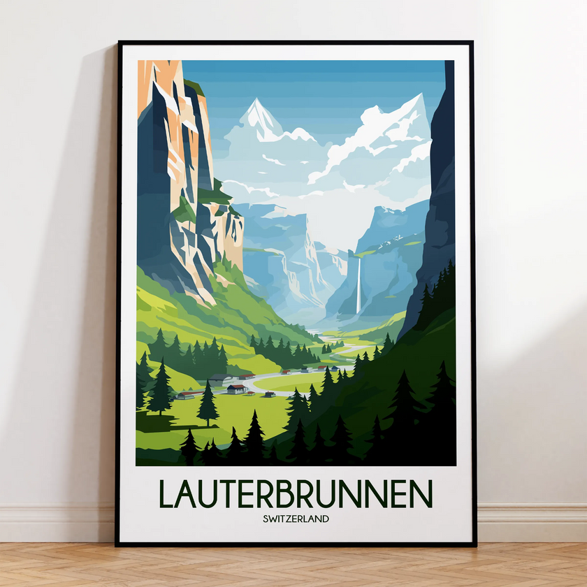 Lauterbrunnen Minimalist Wall Art