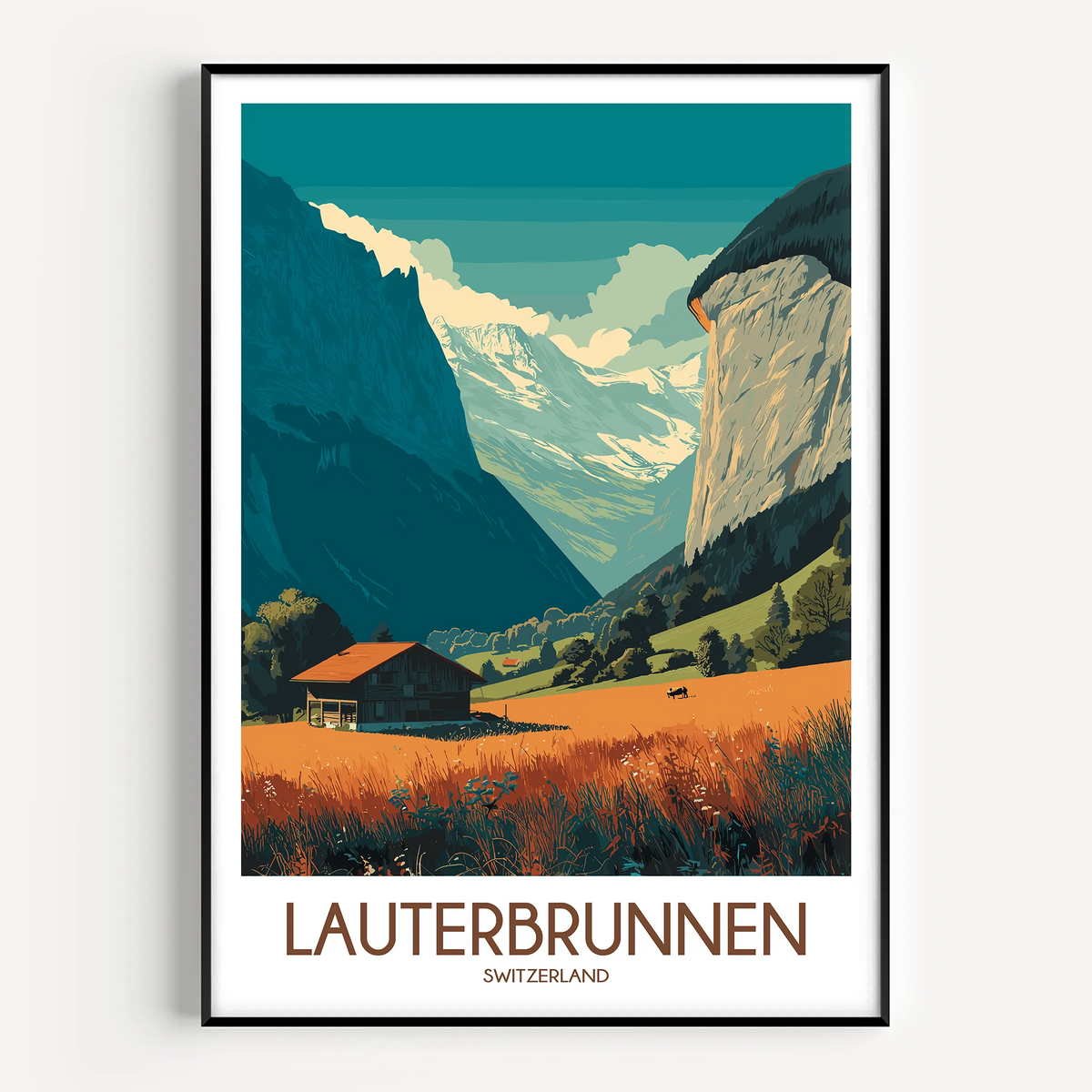 Lauterbrunnen Minimalist Wall Art
