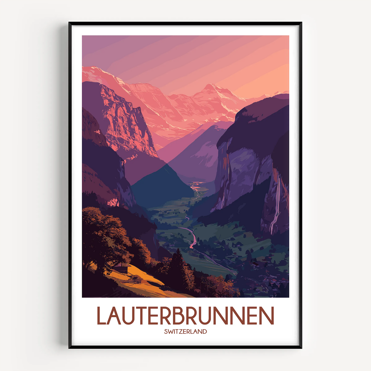 Lauterbrunnen Minimalist Wall Art