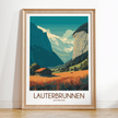 Lauterbrunnen Modern Travel Poster