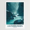 Lauterbrunnen Modern Travel Poster