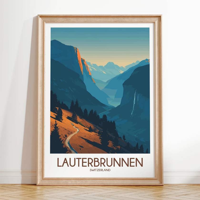 Lauterbrunnen Scenic Landscape Art